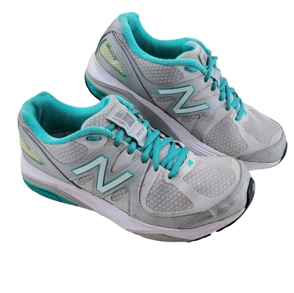 New Balance 1540v2 Shoes Womens sz 9 D Gray Green Teal Athletic Running USA Made - Picture 2 of 14